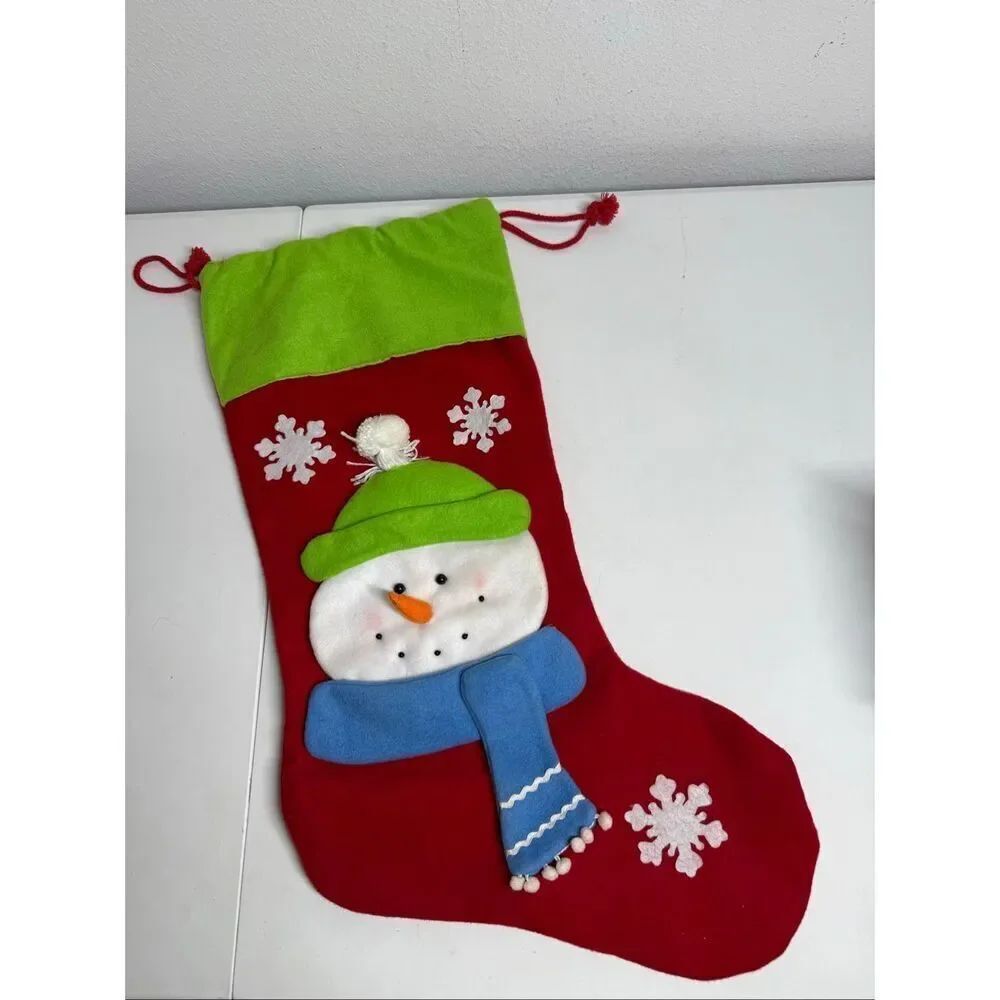 Felt Applique SnowmanβGiant 28β Christmas Stocking